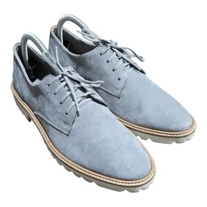 Ecco Womens Modern Tailored Grey Leather Oxford Shoes. Size:8-8.5 39EU